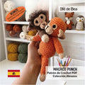 Patrón de Crochet PDF - Macaco Punch + Mamá Peluche + Tarjetitas imprimibles